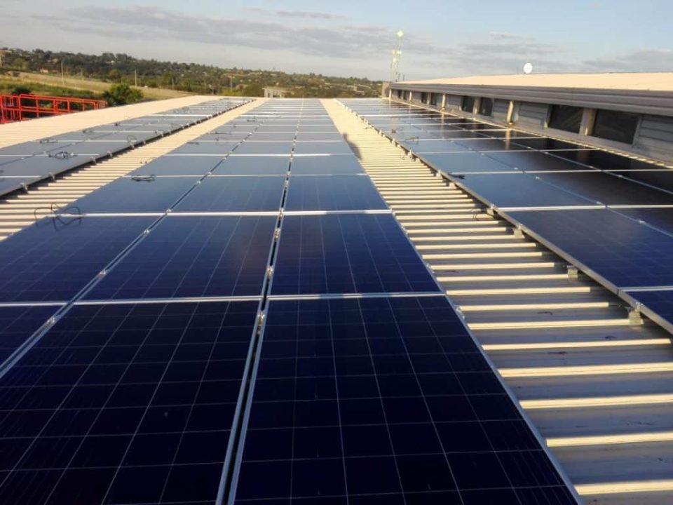 A roof top solar PV installation executed by Zero Point Energy in 2020 for a leading telecoms commercial client in Johannesburg A roof top solar PV installation executed by Zero Point Energy in 2020 for a leading telecoms commercial client in Johannesburg