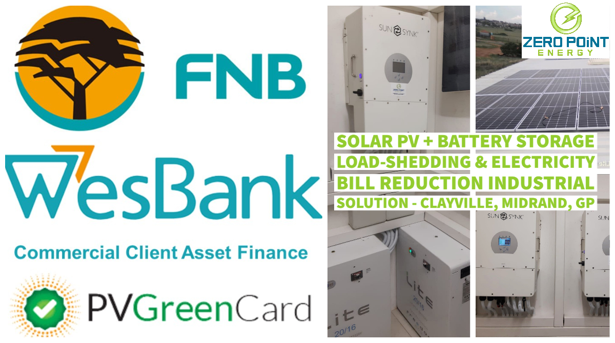 Commercial 24kW Solar PV 40kWhr Battery 24kW 3 phase hybrid inverter project – Clayville GP Allied Clayville TW